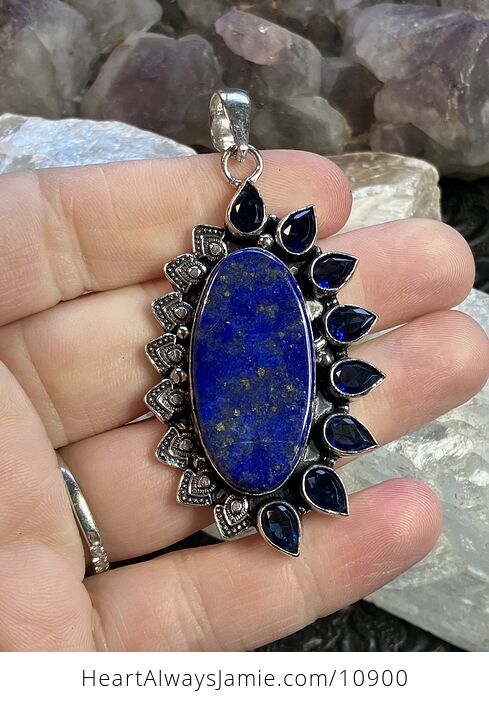 Lapis Lazuli Gemstone Crystal Jewelry Pendant - #ifcuk9llxbc-1