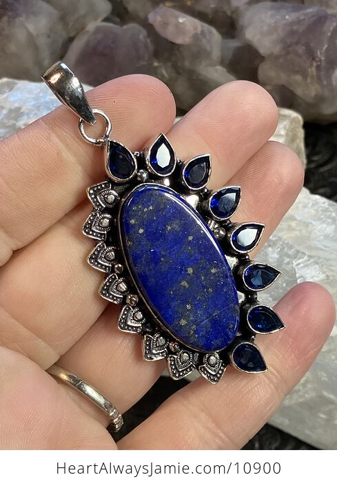 Lapis Lazuli Gemstone Crystal Jewelry Pendant - #ifcuk9llxbc-2