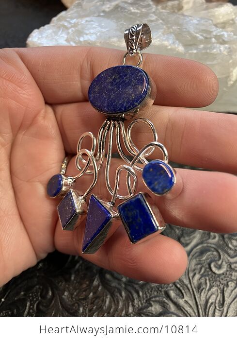 Lapis Lazuli Gemstone Crystal Jewelry Pendant - #xsCiPHjHWMI-6