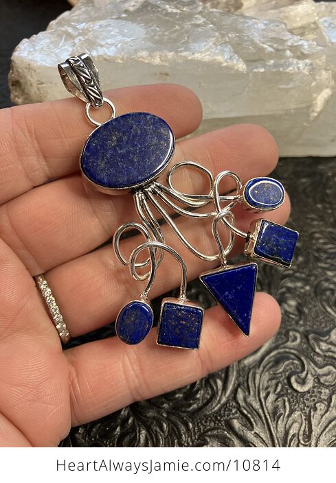 Lapis Lazuli Gemstone Crystal Jewelry Pendant - #xsCiPHjHWMI-2