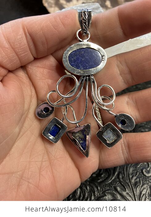 Lapis Lazuli Gemstone Crystal Jewelry Pendant - #xsCiPHjHWMI-4