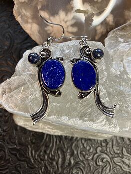 Lapis Lazuli Stone Crystal Jewelry Earrings #kJmwvBNVBpw