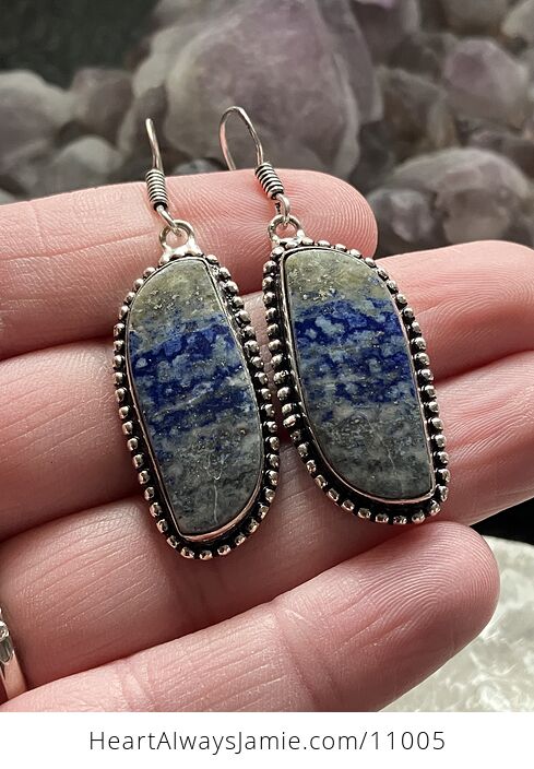 Lapis Lazuli Stone Crystal Jewelry Earrings - #LOZe0A1UhIc-1