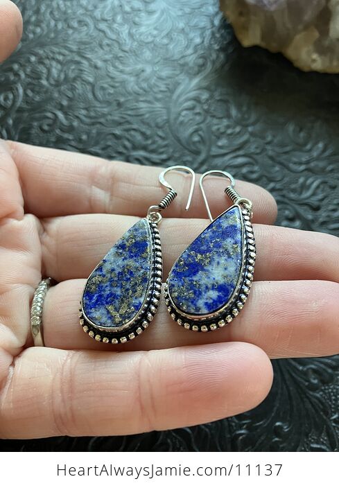 Lapis Lazuli Stone Crystal Jewelry Earrings - #pjkHrGkjE9s-3