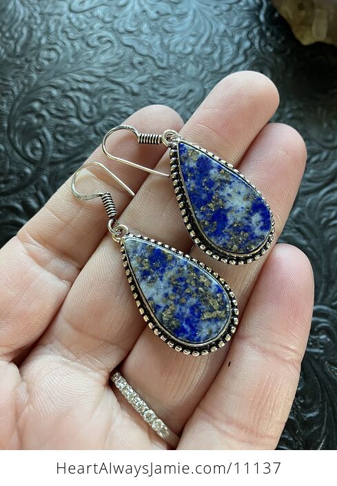 Lapis Lazuli Stone Crystal Jewelry Earrings - #pjkHrGkjE9s-1