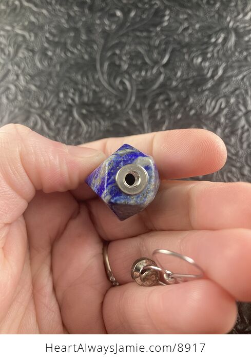Lapis Lazuli Stone Perfume or Essential Oil Bottle Pendant Jewelry - #UgqN6JFVpwE-5