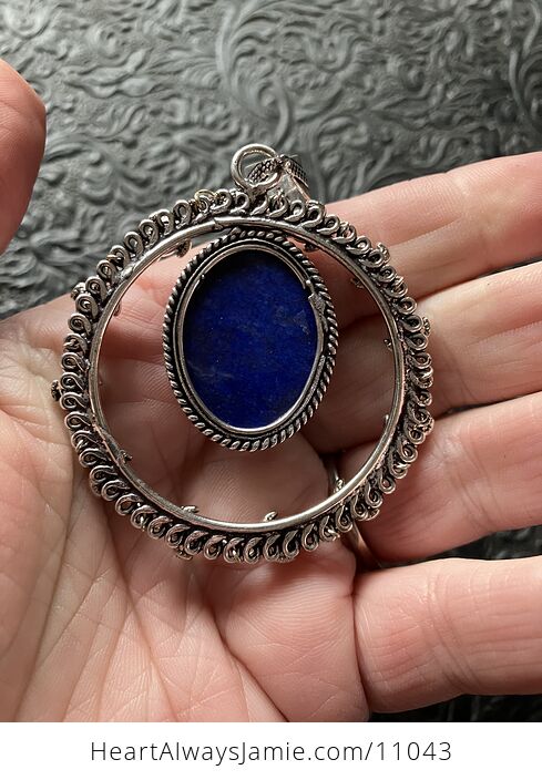 Lapis Lazuli Turtle Crystal Stone Jewelry Pendant - #J5T6SmFKBGQ-5