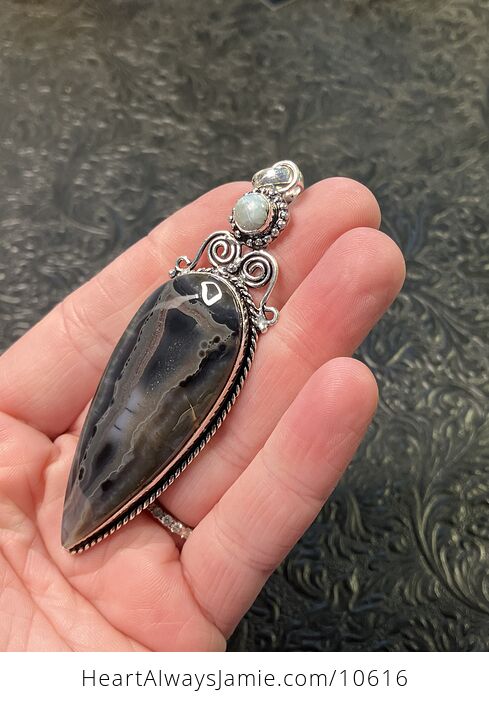 Large Agate Stone Crystal Pendant Jewelry Discount Due to Chip - #wx2MsxGFtr4-3