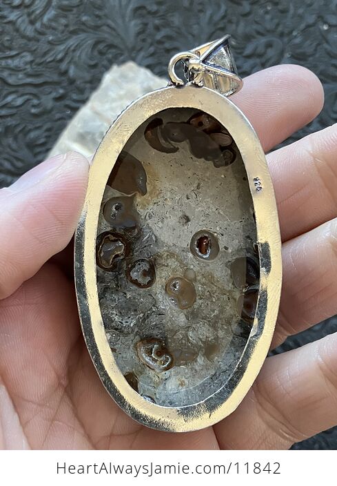 Large Coffee Bean Jasper Stone Crystal Jewelry Pendant - #GOb012Ka4T0-5