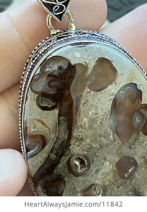 Large Coffee Bean Jasper Stone Crystal Jewelry Pendant - #GOb012Ka4T0-7