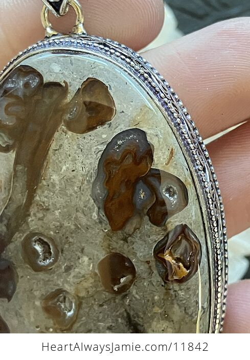 Large Coffee Bean Jasper Stone Crystal Jewelry Pendant - #GOb012Ka4T0-6