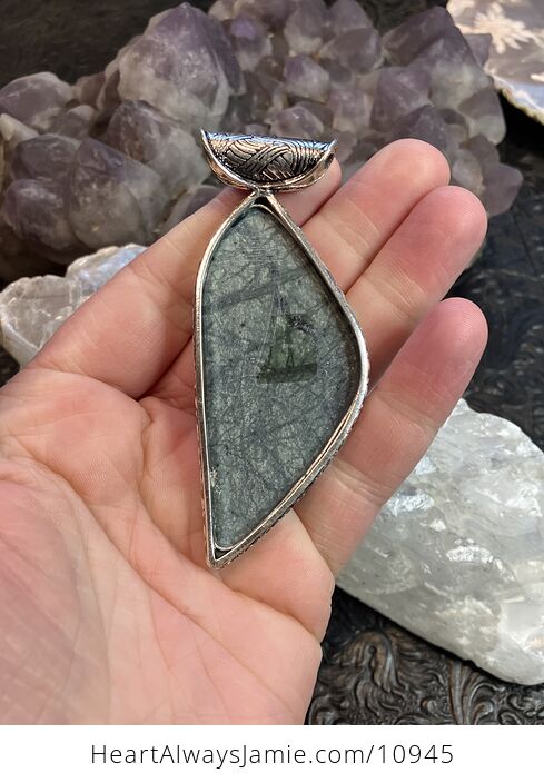 Large Green Jasper Stone Jewelry Crystal Pendant - #0K9fq6SeMHc-5