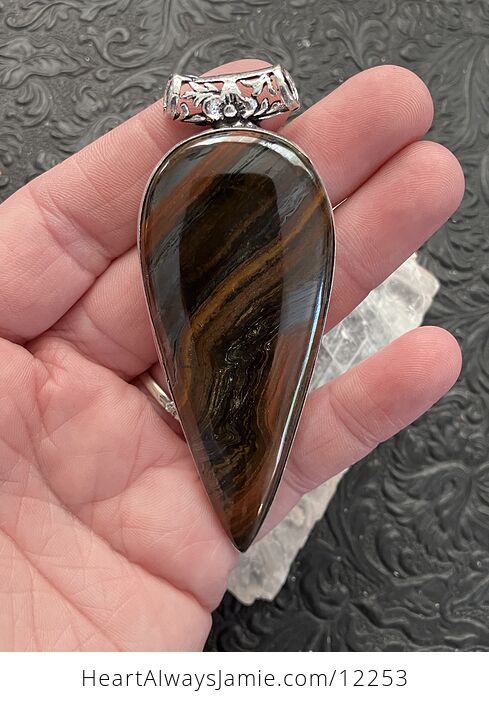 Large Red Tiger Eye Iron Stone Jewelry Crystal Pendant - #c471Ycle4Kg-2