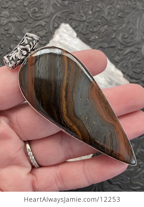 Large Red Tiger Eye Iron Stone Jewelry Crystal Pendant - #c471Ycle4Kg-1