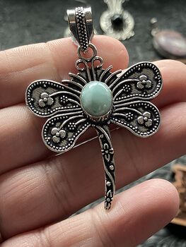 Larimar Dragonfly Stone Jewelry Crystal Pendant #s2oo0gI4vGQ