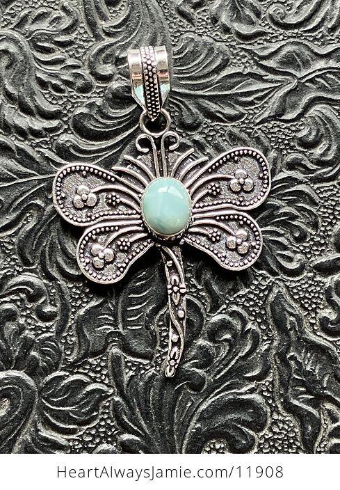 Larimar Dragonfly Stone Jewelry Crystal Pendant - #s2oo0gI4vGQ-5