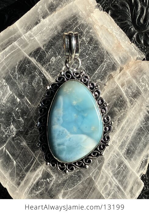 Larimar Pendant Stone Crystal Jewelry - #2gxbKHB7IqA-3