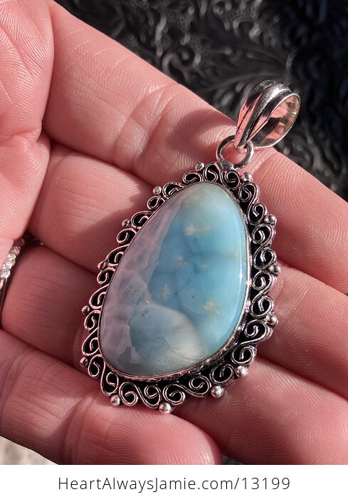 Larimar Pendant Stone Crystal Jewelry - #2gxbKHB7IqA-6