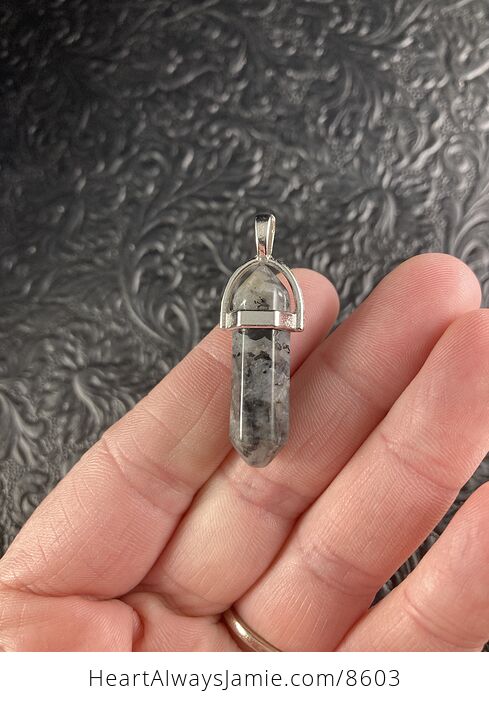 Larvakite Feldspar Natural Gemstone Jewelry Pendant - #oqSgBK9JM2M-3
