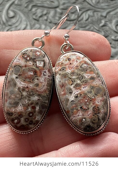 Leopard Skin Jasper Stone Jewelry Earrings - #6lrTKjm4Gy4-4