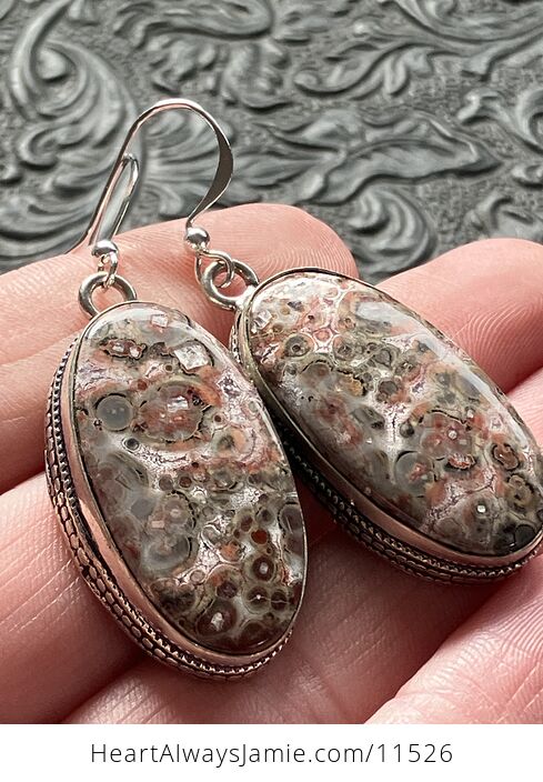 Leopard Skin Jasper Stone Jewelry Earrings - #6lrTKjm4Gy4-3