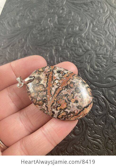 Leopard Skin Jasper Stone Jewelry Pendant - #1sBcFgZWj9I-3