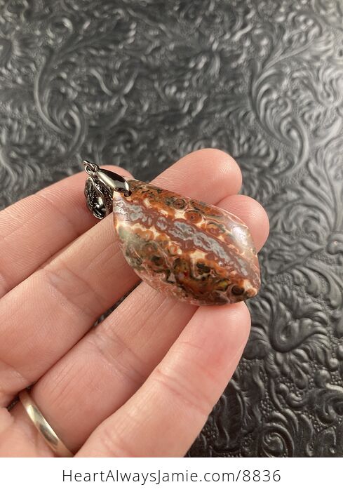 Leopard Skin Jasper Stone Jewelry Pendant - #DC45LEmFObg-3