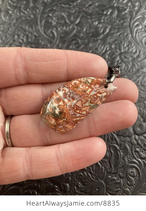 Leopard Skin Jasper Stone Jewelry Pendant - #LvVQGJhNU6M-2