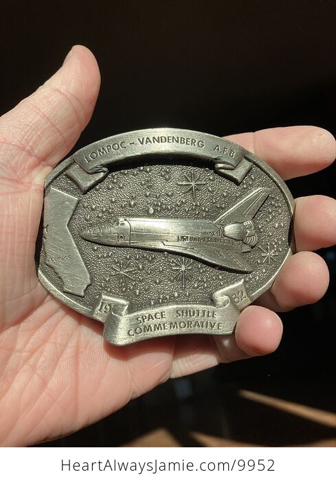 Lompoc Vandenberg Air Force Base California Nasa Space Shuttle 1982 Commemorative Hume and Sons Trading Co Belt Buckle - #0i9xrH4WtLk-4