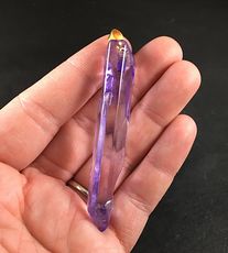 Long Purple Crystal Agate Stone Pendant #jThSteYrHkc