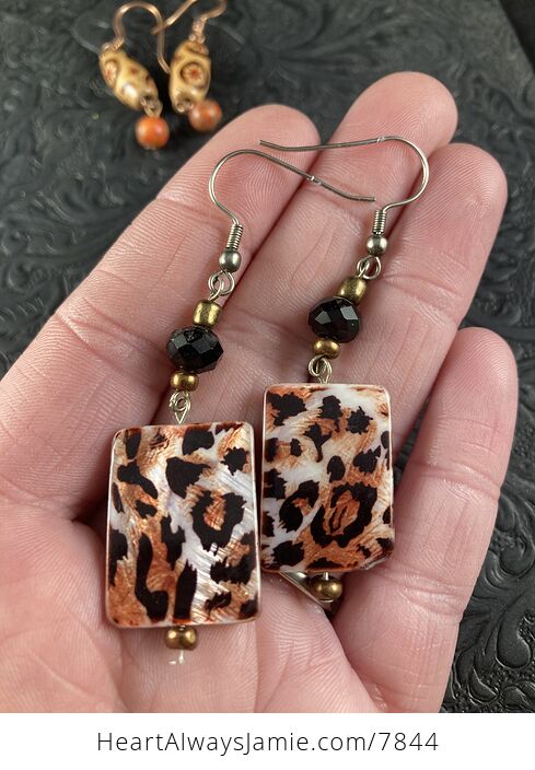 Lot of 3 Pairs of Leopard and Jungle Print Earrings - #UfCq1uMrrgo-2