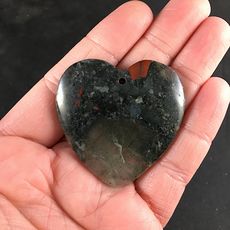 Love Heart Shaped Natural African Bloodstone Stone Pendant Jewelry #8sOYuuAt4Fg