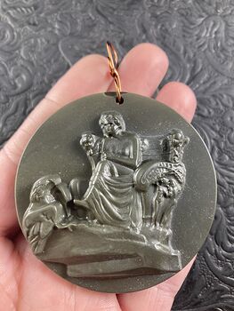 Ludwig Van Beethoven Jasper Pendant Stone Jewelry Mini Art Ornament #6mUetGtLaSI