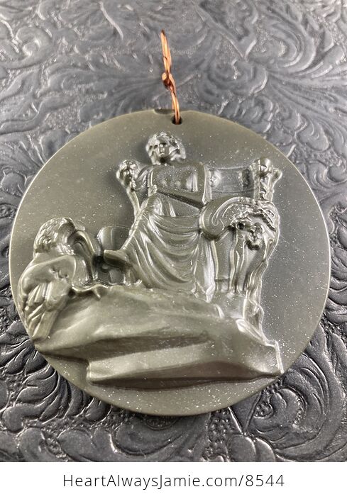 Ludwig Van Beethoven Jasper Pendant Stone Jewelry Mini Art Ornament - #6mUetGtLaSI-3