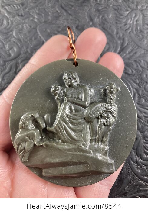 Ludwig Van Beethoven Jasper Pendant Stone Jewelry Mini Art Ornament - #6mUetGtLaSI-1
