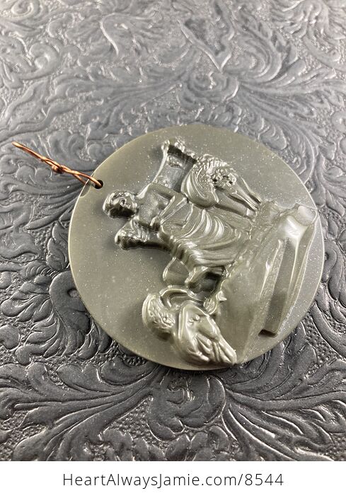Ludwig Van Beethoven Jasper Pendant Stone Jewelry Mini Art Ornament - #6mUetGtLaSI-5