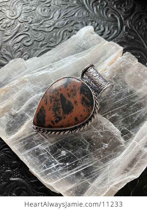 Mahogany Obsidian Handcrafted Stone Jewelry Crystal Pendant - #riCEBf9tveQ-5