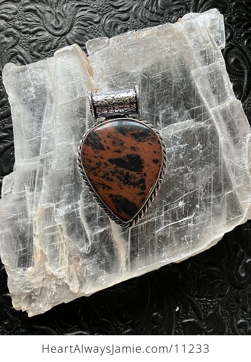 Mahogany Obsidian Handcrafted Stone Jewelry Crystal Pendant - #riCEBf9tveQ-1