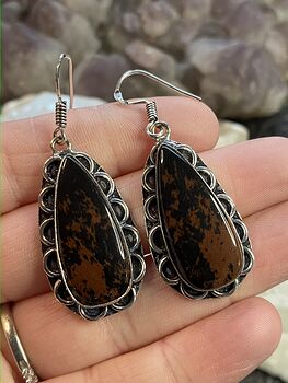 Mahogany Obsidian Stone Crystal Jewelry Earrings #COIlyCgCWNA