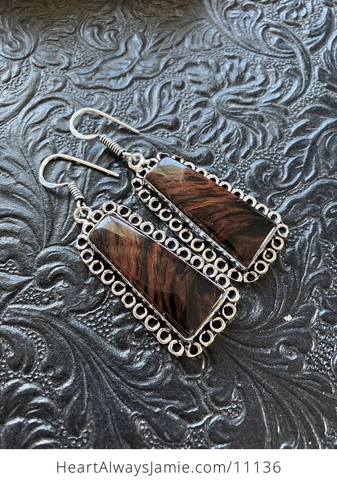 Mahogany Obsidian Stone Crystal Jewelry Earrings - #vVKYtxmiXbU-1