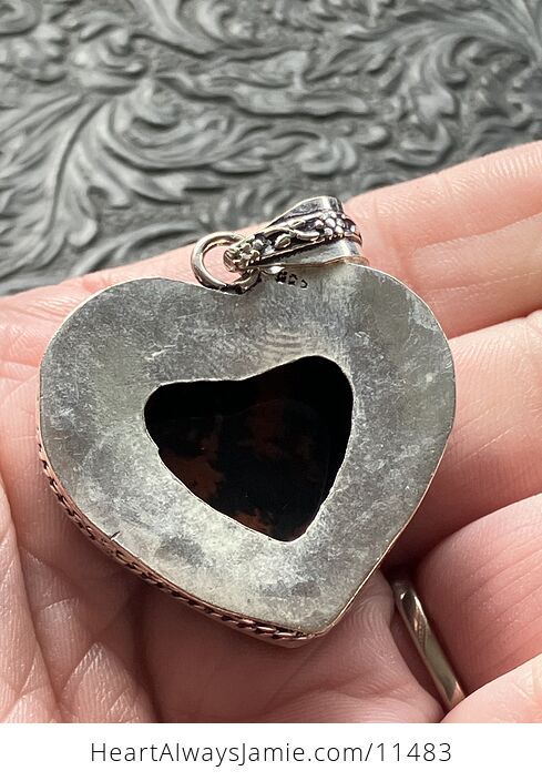 Mahogany Obsidian Stone Jewelry Crystal Heart Pendant - #LuheAducxmU-5