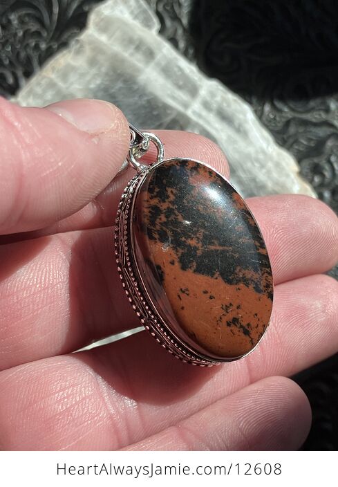 Mahogany Obsidian Stone Jewelry Crystal Pendant Discounted - #hDKAtvAuhvI-2