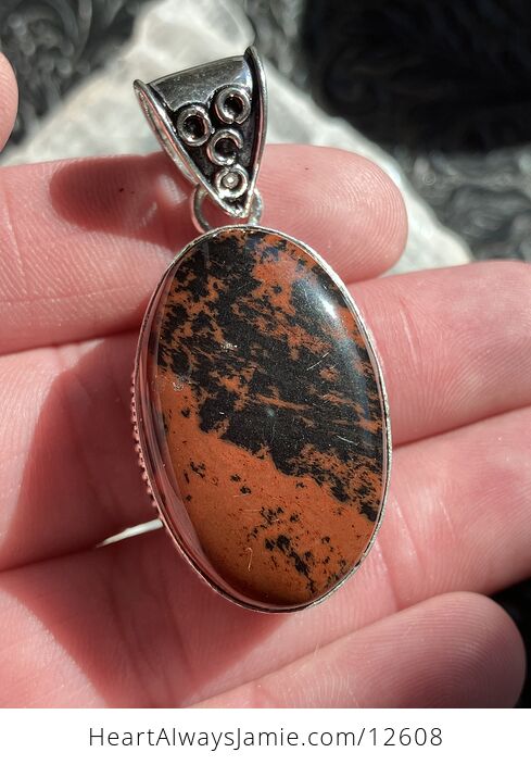 Mahogany Obsidian Stone Jewelry Crystal Pendant Discounted - #hDKAtvAuhvI-1