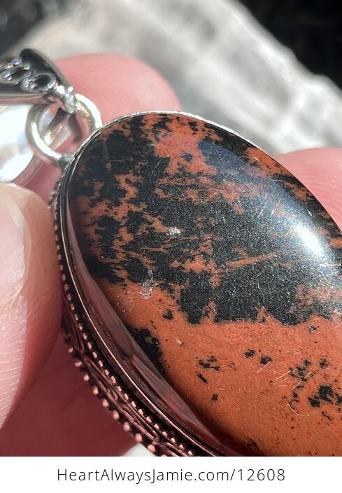 Mahogany Obsidian Stone Jewelry Crystal Pendant Discounted - #hDKAtvAuhvI-7