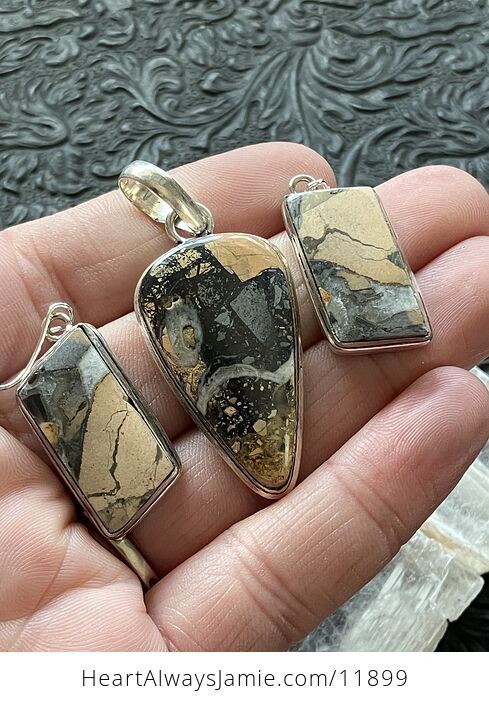 Maligano Jasper Crystal Stone Jewelry Pendant and Earrings Set - #W6MKlJDYAxA-5