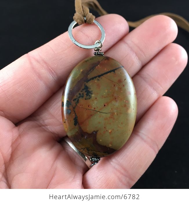 Maple Jasper Stone Jewelry Pendant Necklace - #hiUybxizMg8-5