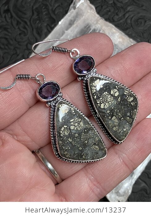 Marcasite in Agate Earrings Stone Crystal Jewelry - #vrsnLCpSdEk-3