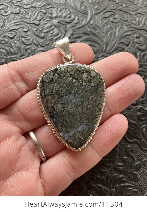 Marcasite in Agate Stone Crystal Jewelry Pendant - #1rGHAxtNgII-2