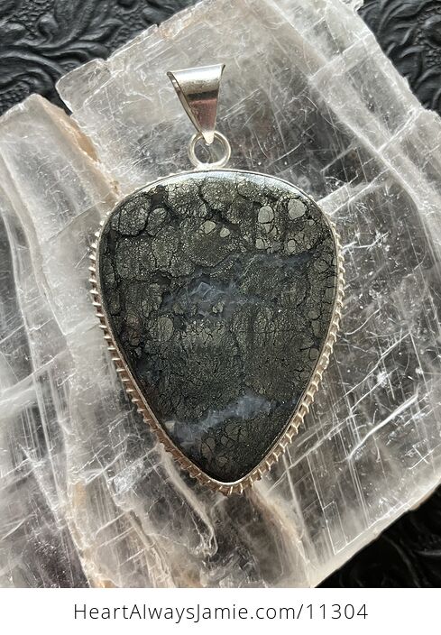 Marcasite in Agate Stone Crystal Jewelry Pendant - #1rGHAxtNgII-1