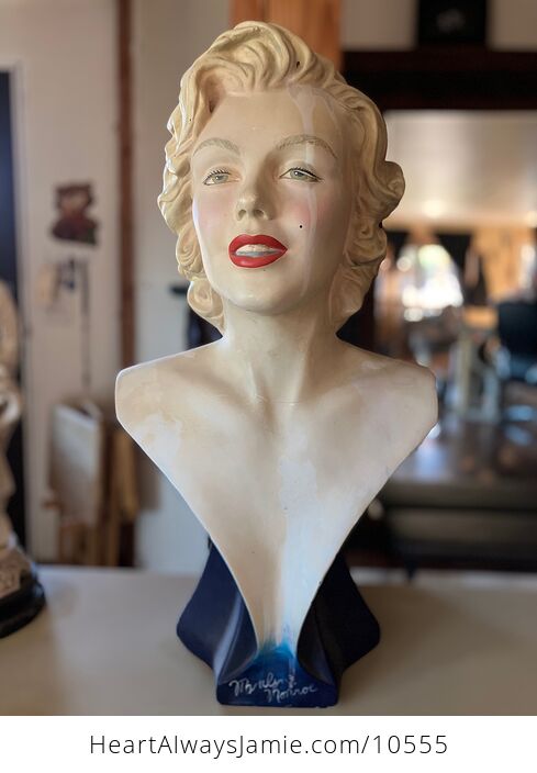 Marilyn Monroe 1950s Bust Statue Sculpture - #dUGs2KabWFw-1